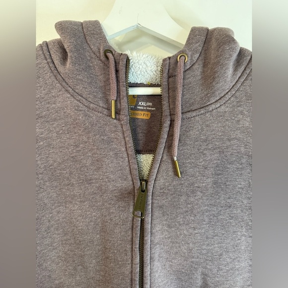 Carhartt Women’s Heather Purple Clarksburg Sherpa Zip-Up Jacket - Size XXL - Picture 3 of 7